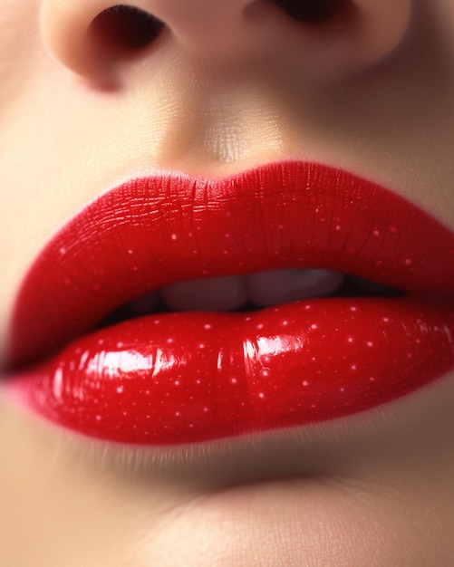 Extreme Closeup Minimalism award winning female red lip