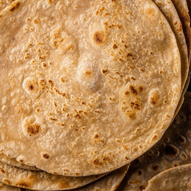 Photo extreme closeup of round waffle