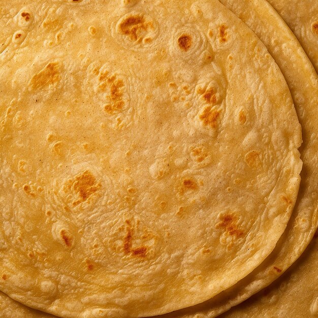 Extreme CloseUp of Round Warm Tortilla