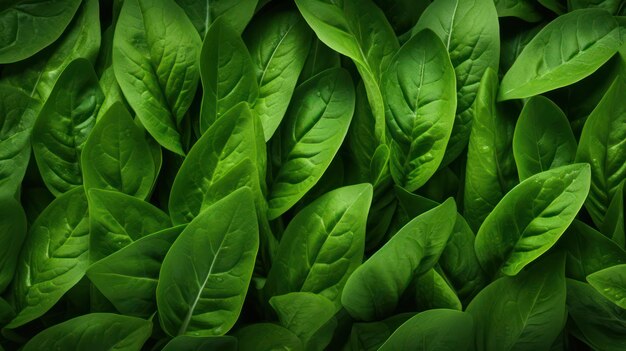 Extreme Closeup of Sorrel Leaves Highly Detailed Minimal Style Overhead View AI Generated