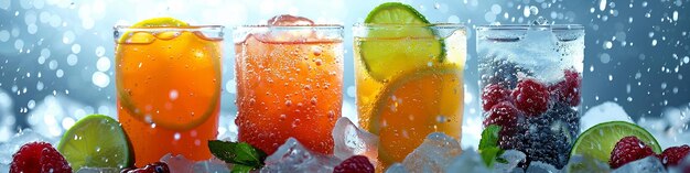 Photo extreme cold frozen fresh drink beverage