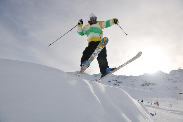 extreme freestyle ski jump