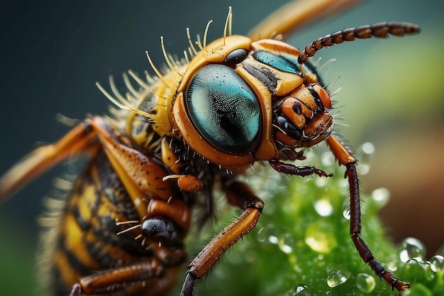 Extreme macro closeup of insect fantasy art
