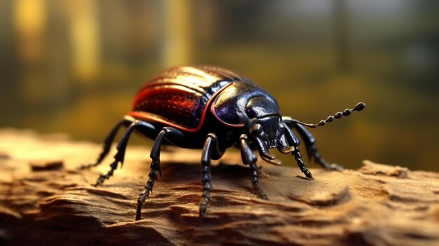extreme macro rhinocerous beetle cinematic photoreal Ai Generative