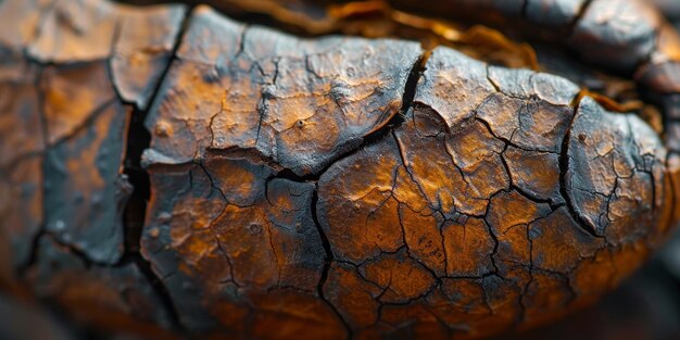 Extreme macrofotografie van vers geroosterde koffiebonen