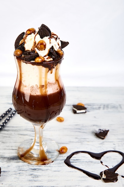 Extreme milkshake with chocolate