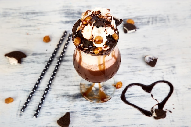 Extreme milkshake with chocolate