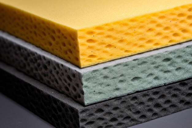 Extremely closeup of the soundabsorbing foam used in noise control equipment