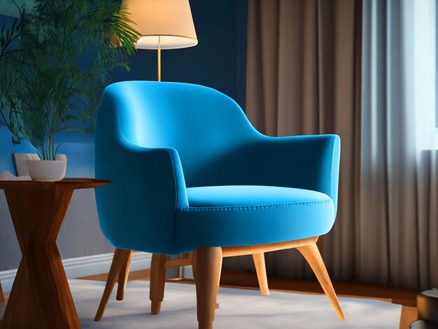 사진 현대 의 나무 벨 의자 의 매우 상세 하고 현실적 인 사진