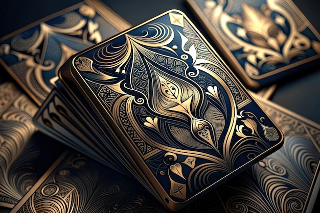 Чрезвычайно роскошные и реалистичные игровые карты в покер и блэкджек