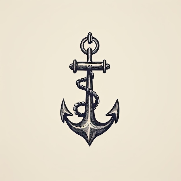 Photo an extremely minimalist anchor design