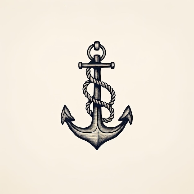 Premium AI Image | an extremely minimalist anchor design