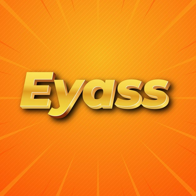 Eyass text effect gold jpg attractive background card photo confetti