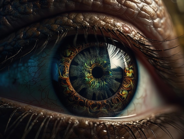 Eye of an alien AI generated image