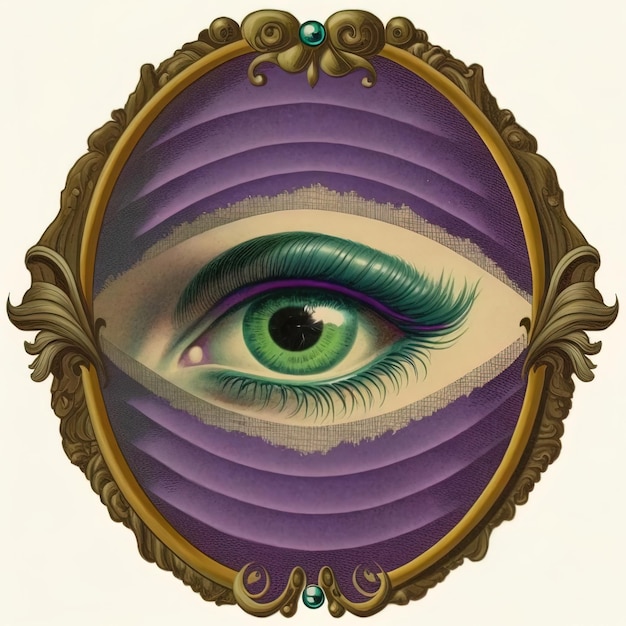 Eye art with frame