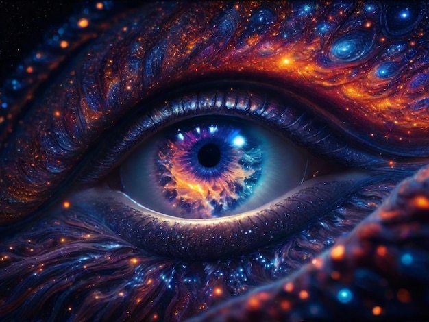 eye background with space