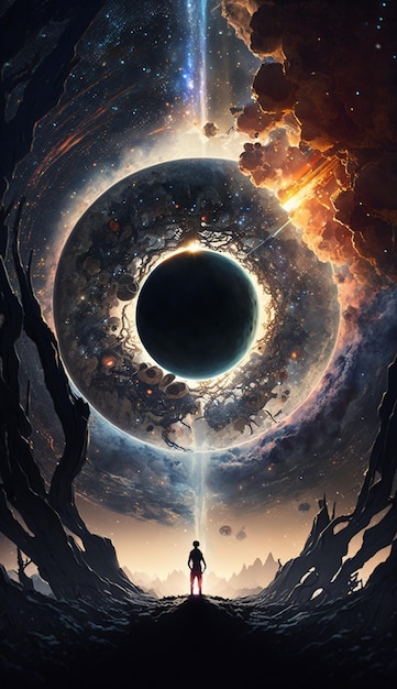 The eye of the black hole wallpaper