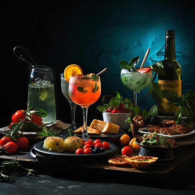 Eye catching food and beverage composition