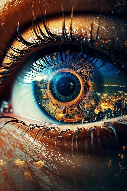 The eye of the city is a digital art print by person.