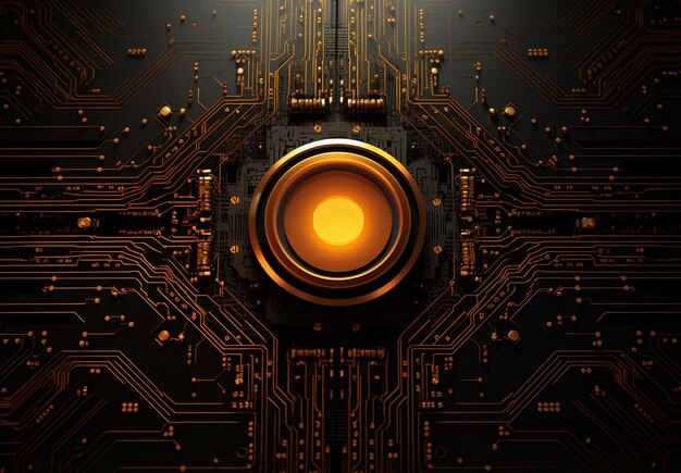 Photo eye cyber circuit future technology concept background