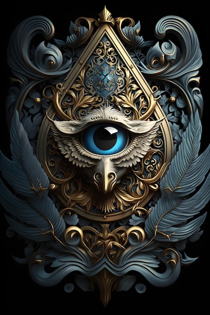 The eye of the eagle is a symbol of wisdom.