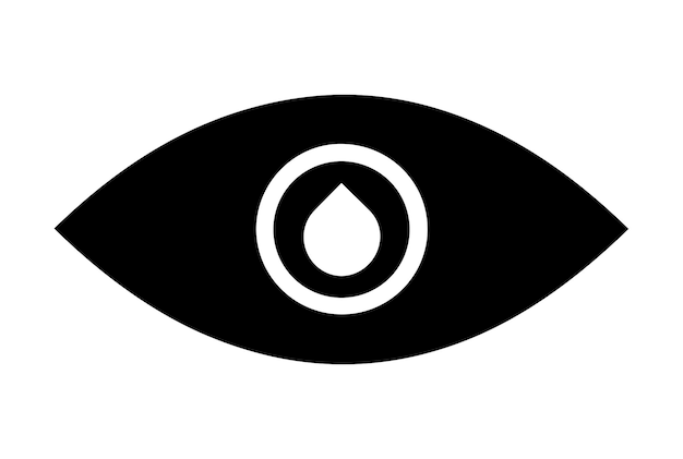 Eye glyph icon art flat healthcare symbol minimalist medical sign artwork