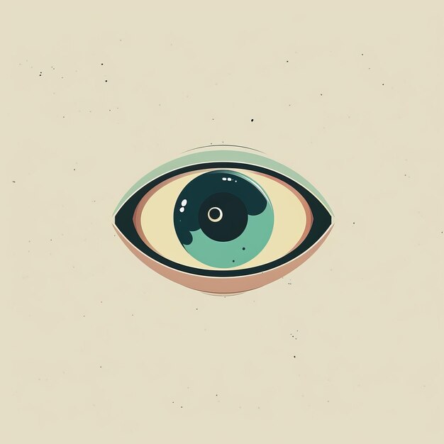 Photo eye icon vector illustration of a human eye vintage style