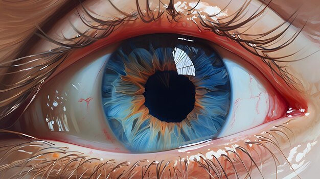 Eye illustration background pupil and iris design