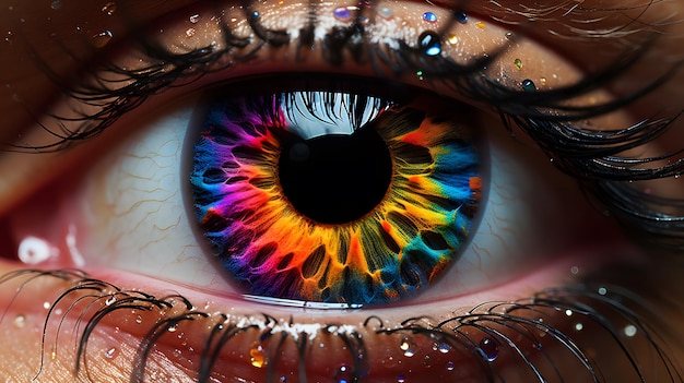 Photo eye illustration background pupil and iris design