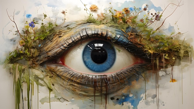 Eye illustration background pupil and iris design