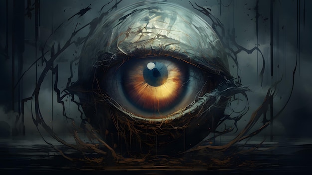 Eye illustration background pupil and iris design