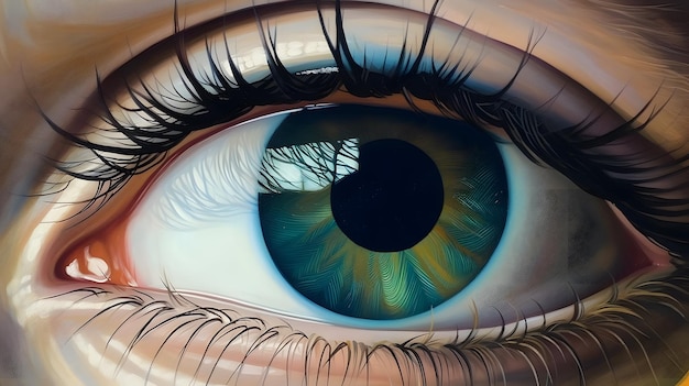 Eye illustration background pupil and iris design