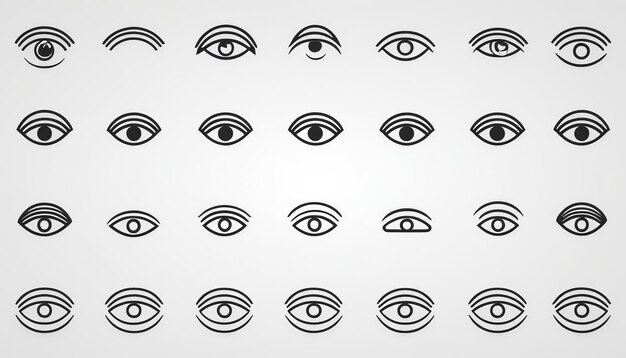 Eye Line Icon Set Een vectorcollectie voor uw creatieve behoeften