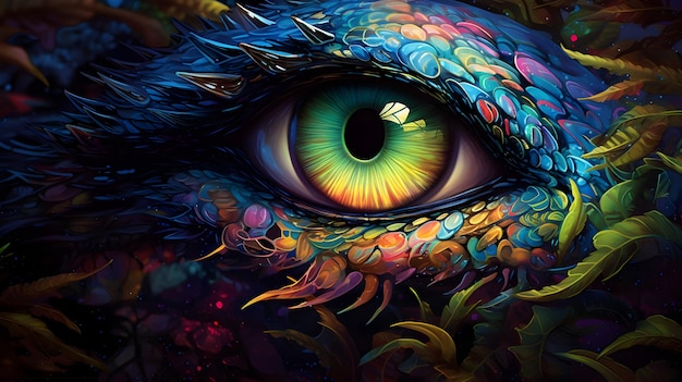 eye of the peacock Generated Ai