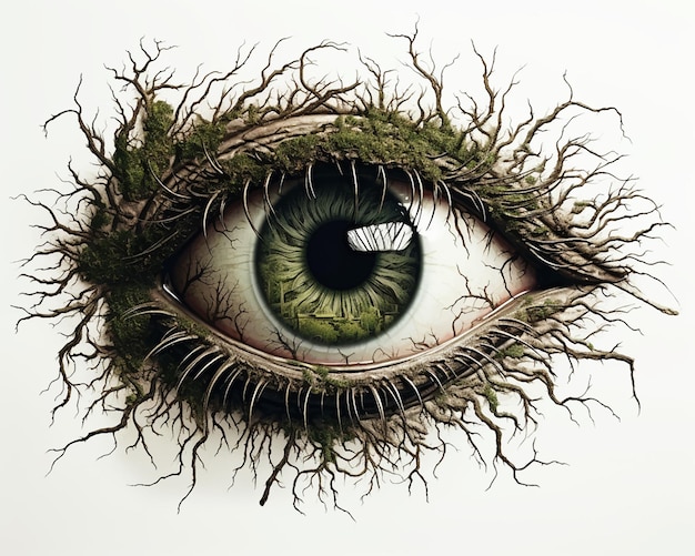 Eye Pupil Hair Wool Roots Branches Tattoo Symbol