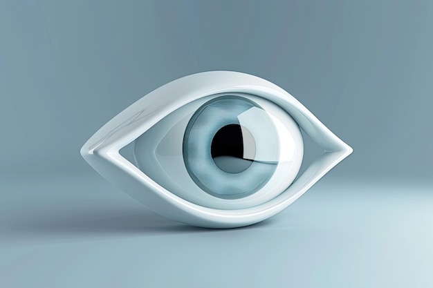 eye symbol in 3D indicating visibility or watch