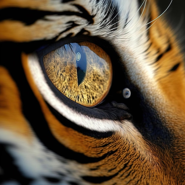 Photo eye of the tiger by person