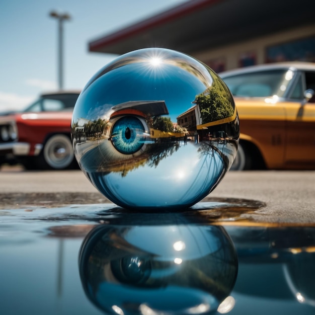 Photo an eyeball design for car