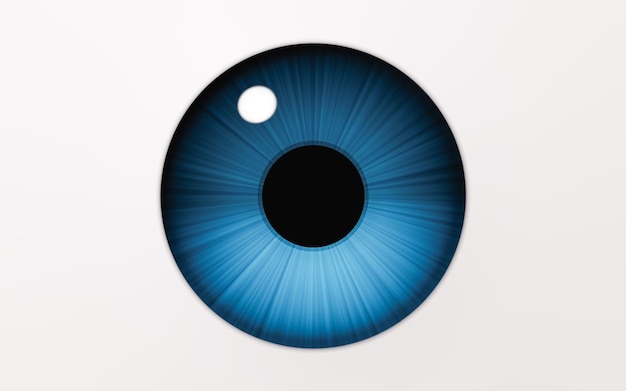 Eyeball and pupil 3d rendering