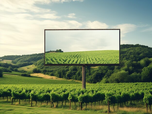 Foto eyecatching digital billboard mockup generato dall'ai