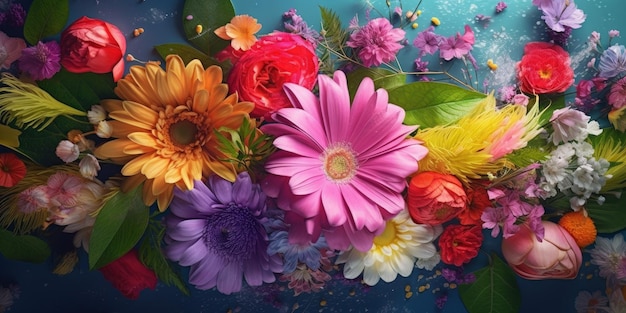 Eyecatching floral arrangement in Mother's Day spring banner