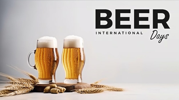 EyeCatching International Beer Day Photography neutral Background