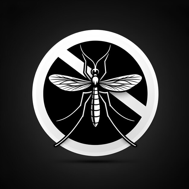 Photo eyecatching mosquito design for creating advertisements logos and disease prevention