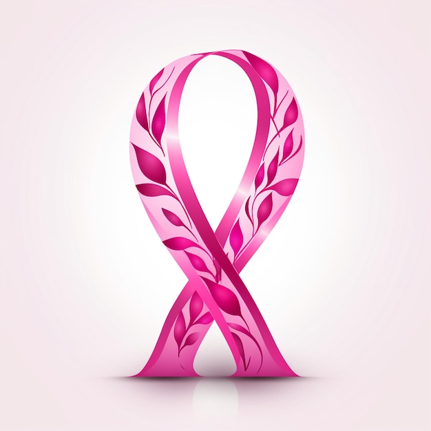 Eyecatching pink ribbon for breast cancer awareness campaigns