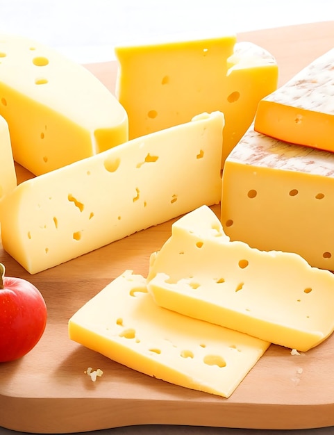 Привлекательный кусочек сыра на тарелке