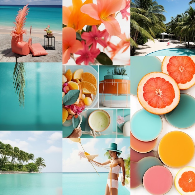 EyeCatching Tropical Paradise Moodboard