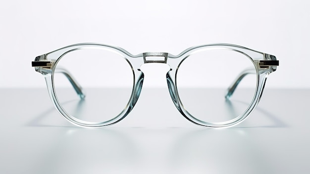 Photo eyeglasses isolated on a white surface generative ai