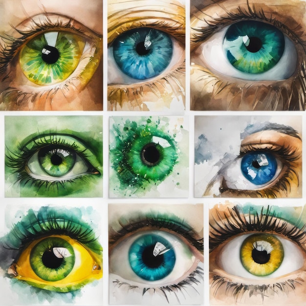 Photo eyes of different colors