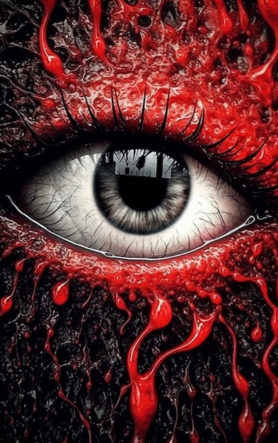 Photo the eyes of horror film