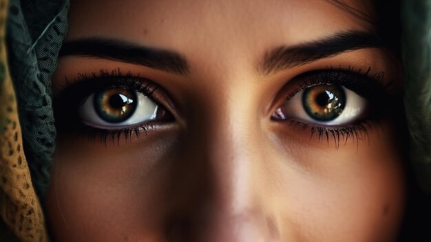 The eyes of a Muslim woman are a beautiful oriental woman Generative AI